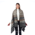 New European and American style fashion geometric color comfortable temperament warm poncho shawl scarf